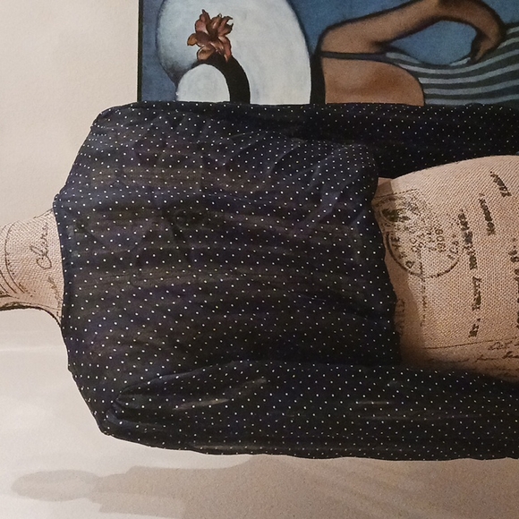 Polka Dot Tie Front Top - Picture 10 of 11